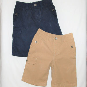 Sonoma Shorts 2 Pairs Khaki & Navy Boy's M(5/6)